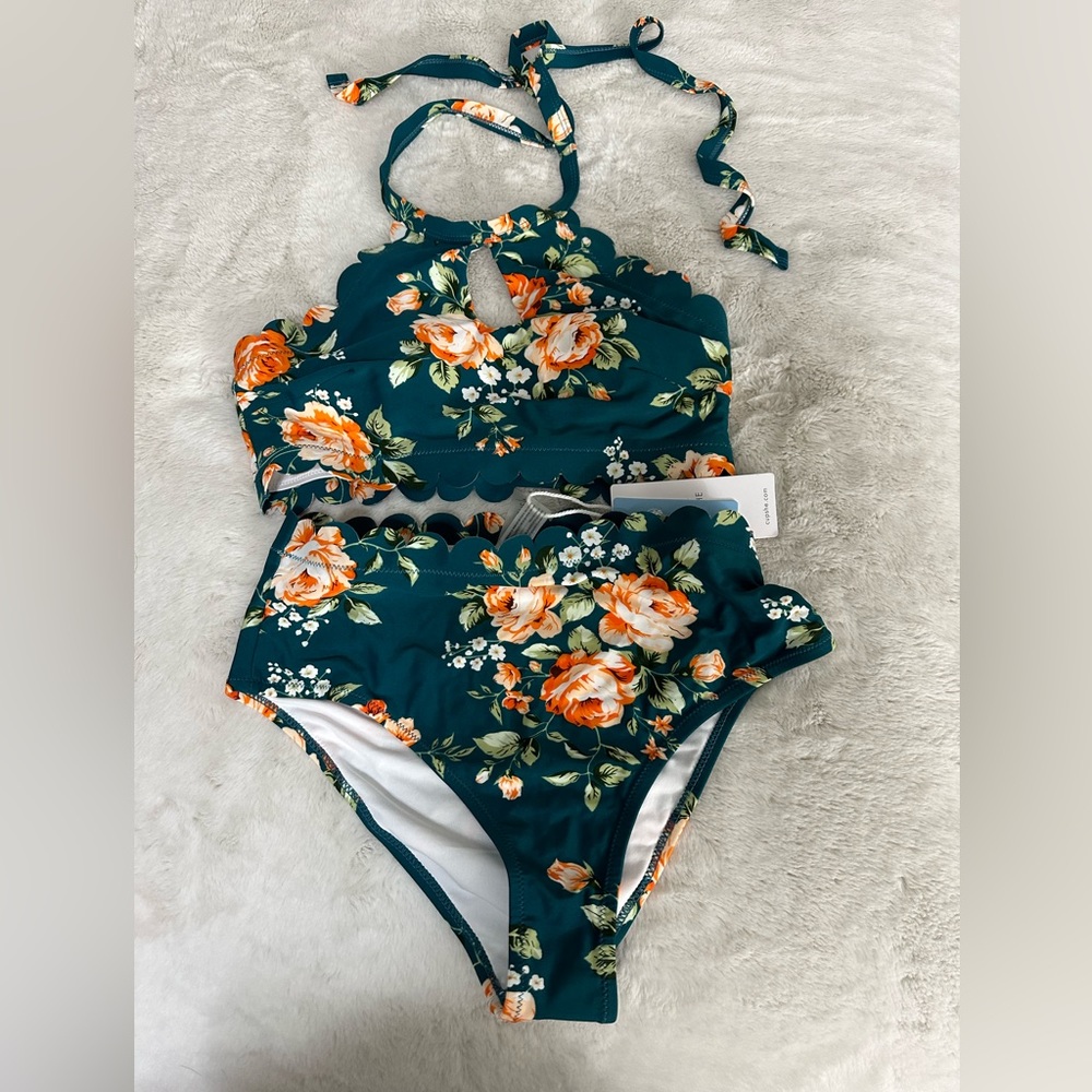 NWT Cupshe High Waisted Halter Bikini